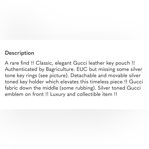 Gucci Black leather and Cloth Tri Fold Snap Key Holder. Description In Photos. - Picture 11 of 11